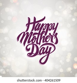 Happy mothers day design elements. Vector illustration invitation, menu, flyer, template, banner, card. Gray Background With Ornaments, hearts. Best mom ever. Love.