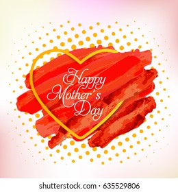 Happy Mother's Day Design. Greeting Card and Celebration Message Poster, Flyer