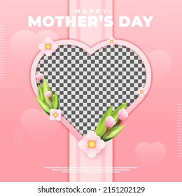 Happy Mother's Day design, suitable for greeting cards, sales promotions, vouchers, banners, and others