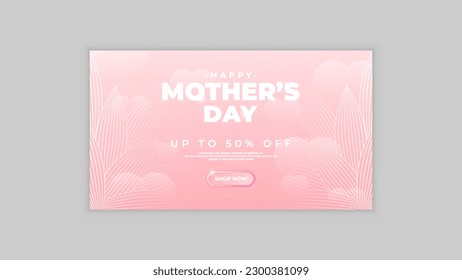 Diseño del Día de la Madre Feliz, adecuado para tarjetas de felicitación, promociones de ventas, vales, banners y otros