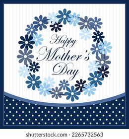 Happy mother's day design with text and flowers