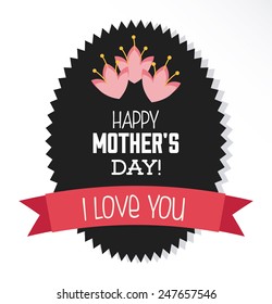 happy mothers day design, vector illustration eps10 graphic