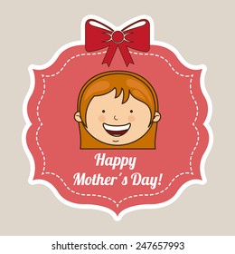 happy mothers day design, vector illustration eps10 graphic