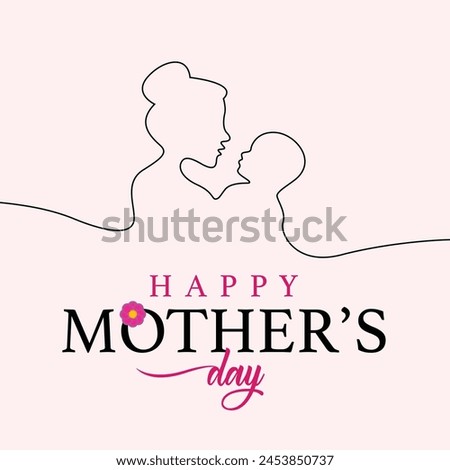 Happy Mothers Day Design. Mothers Day Vector Artwork. Happy Mothers Day. Mothers Love. Mother and Baby Background.