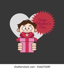 Happy mothers day design. white background. celebration concept