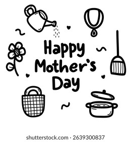 Happy Mother's Day Doodle Illustration 