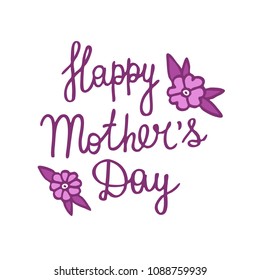 happy mothers day doodle lettering