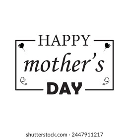 Happy Mother's Day elegant hand written lettering . Modern calligraphy isolated on white background. Vector typography composition for greeting card or poster design. EPS file 151.