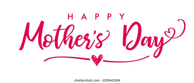 Happy Mother`s Day Elegant Lettering Banner. Calligraphy Vector Text Background For Mother's Day