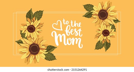 Feliz Día de la Madre elegantes pancartas con letras rosadas. Texto de vector caligrafía y corazón en el fondo del marco para el Día de la Madre. La mejor mamá siempre tarjeta de saludo