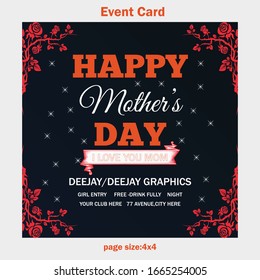 Happy mother's day event card design