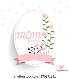 Happy Mother's Day with Floral bouquets background, vector illustration.