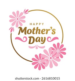 Happy Mother's Day Floral Circle