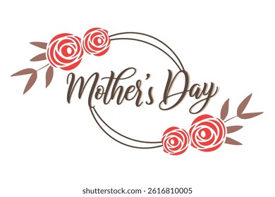Happy Mother's Day Floral Frame vector