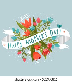 Happy Mother's Day floral greeting