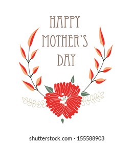 Happy Mother's Day floral greeting card