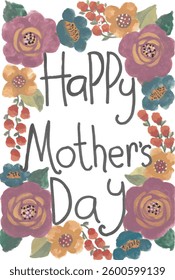 Happy Mother's Day Floral Greeting Card	