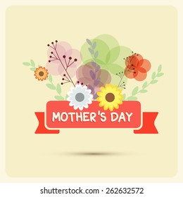 Happy Mother's Day floral greeting Card.