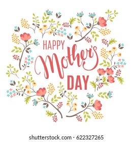 Happy Mothers Day Card Creative Paper Stock Vector (Royalty Free