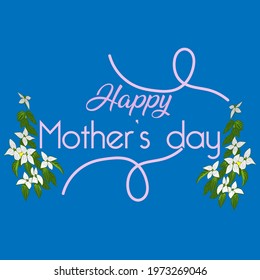 Happy mother's day floral web banner design. Vector illustration