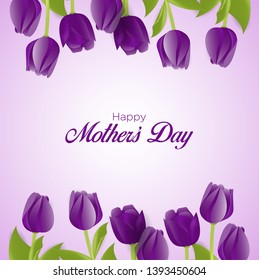 Happy Mother's Day with flower background