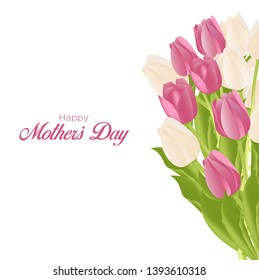 Happy Mother's Day with flower background