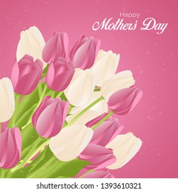 Happy Mother's Day with flower background