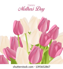 Happy Mother's Day with flower background