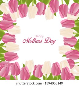 Happy Mother's Day with flower background