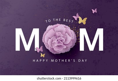Happy Mother's Day with flower Background