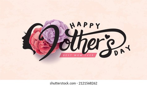 Happy Mother's Day with flower Background