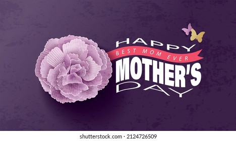 Happy Mother's Day with flower Background