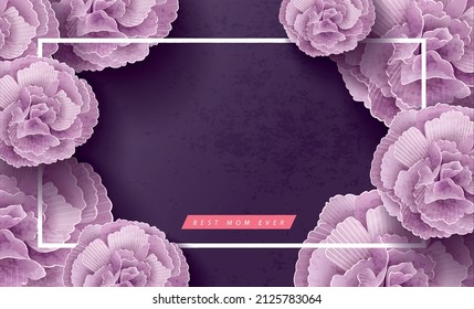 Happy Mother's Day with flower Background