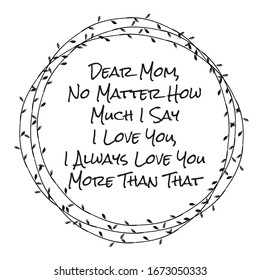 Happy Mothers Day, flower and calligraphy Vector chamomile blossom decoration for Mother's day or sale shopping special offer poster Best Mom ever greeting card Happy Mother's Day Heart illustration.