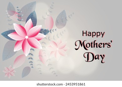 Happy mother's day flower greeting background