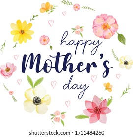 Happy mother's day with flowers