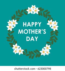 Happy mother's day with flowers.
