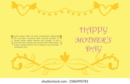 Happy Mother's Day flyer template, Celebration banner , 