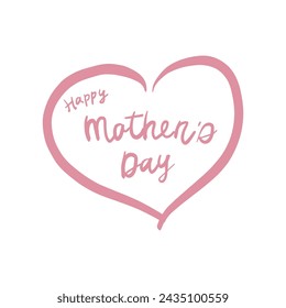 Happy Mother's Day font design illustration