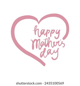 Happy Mother's Day font design illustration