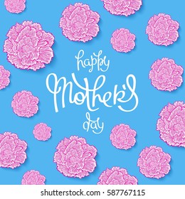 Happy Mother's Day. Funny greeting poster in 80-90s style. Vector design