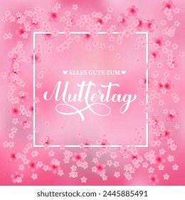 Happy Mothers Day auf Deutsch. Zum Banner Muttertag. Vektorgrafik Vorlage für Typografie Poster, Grußkarte, Banner, Einladung, etc