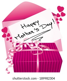 Happy mother's day gift and greeting card. Vector illustration.