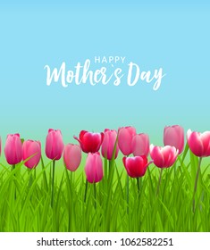 Happy Mother's day greeting card with background. Vector Illustration EPS10