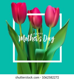 Happy Mother's day greeting card with background. Vector Illustration EPS10