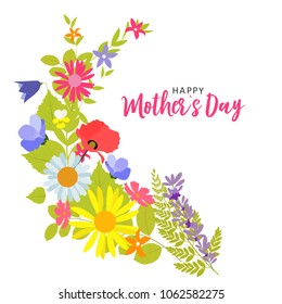 Happy Mother's day greeting card with background. Vector Illustration EPS10