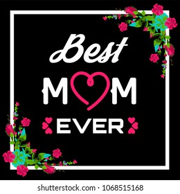 Happy Mother's Day Greeting Card Design Vector Template EPS