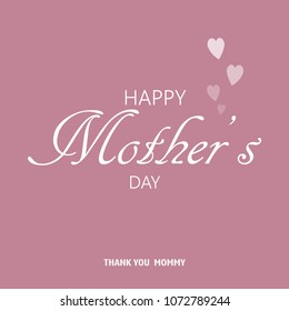 Happy Mother's Day greeting card design. Vector illustration.