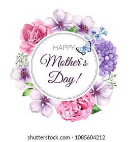 Happy Mothers Day Greeting Card On Stock Vector (Royalty Free ...