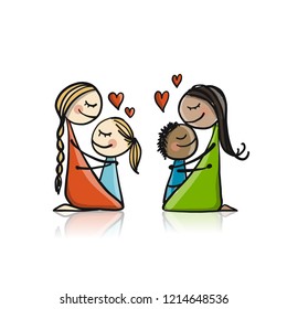 Happy mother's day. Greeting card design